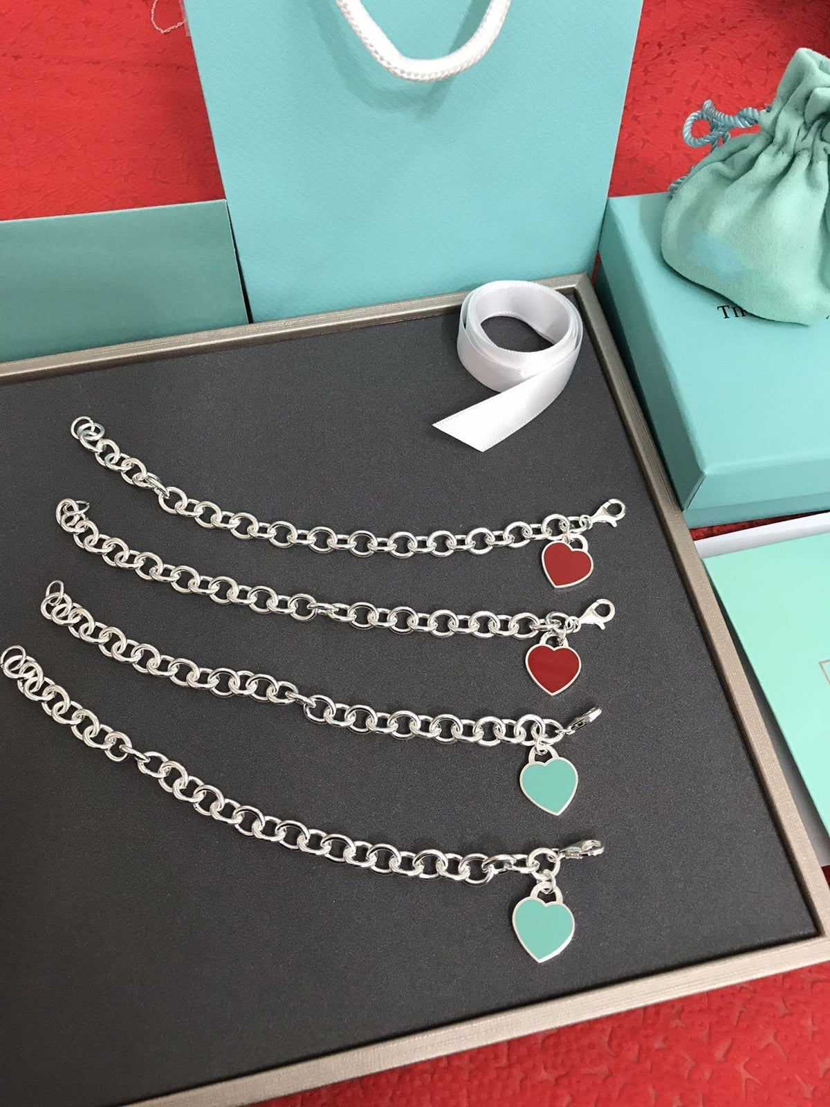 [Hevara Jewelry]HEART TAG BRACELET SILVER MEDIUM