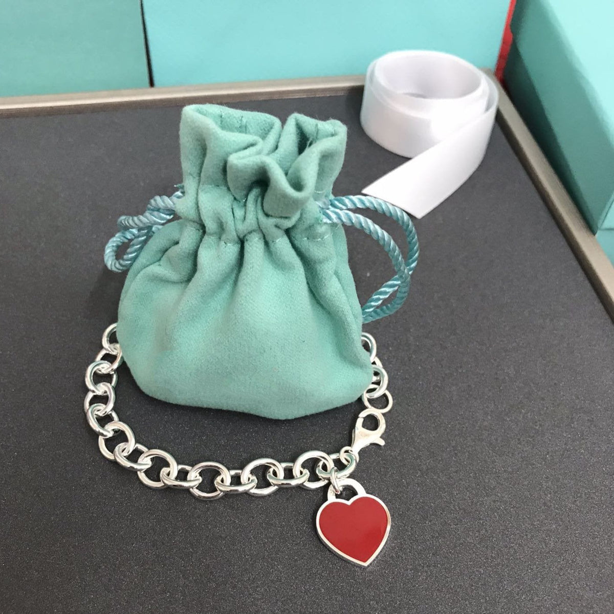 [Hevara Jewelry]HEART TAG BRACELET SILVER MEDIUM
