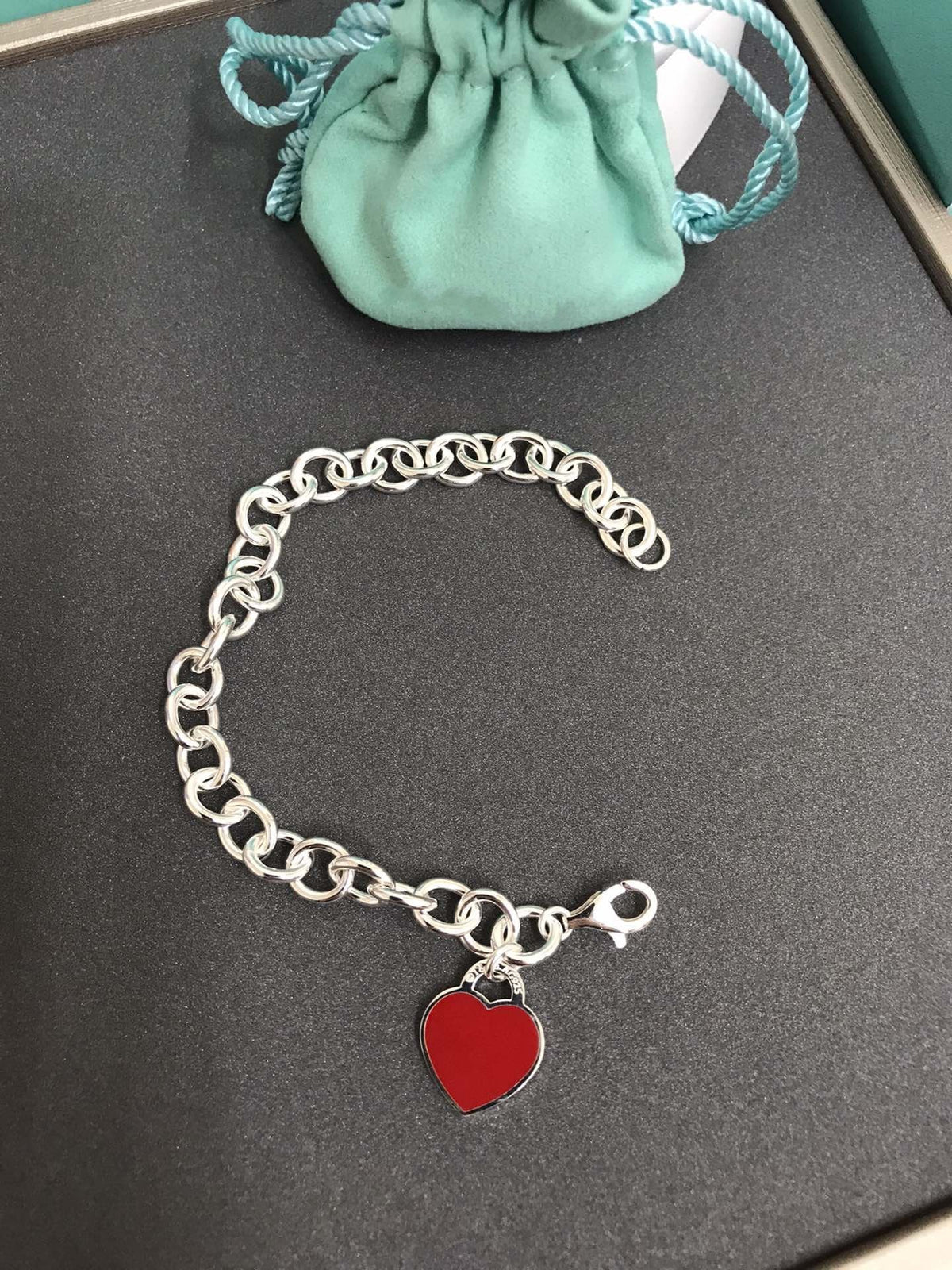 [Hevara Jewelry]HEART TAG BRACELET SILVER MEDIUM