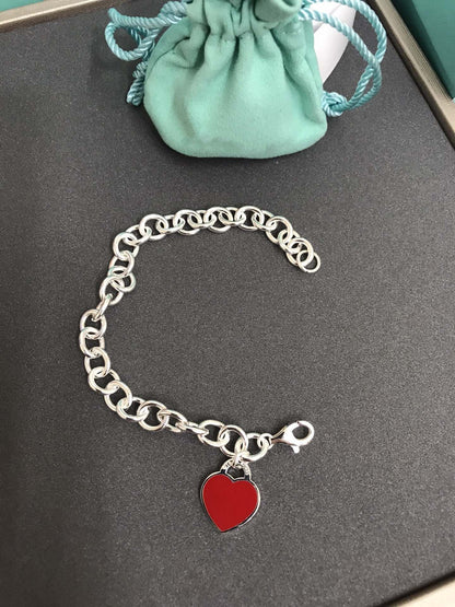 [Hevara Jewelry]HEART TAG BRACELET SILVER MEDIUM