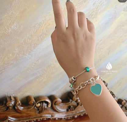 [Hevara Jewelry]HEART TAG BRACELET SILVER MEDIUM