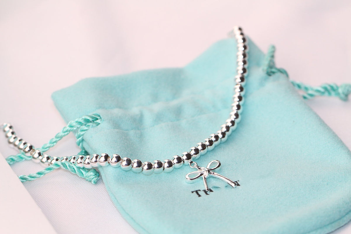 [Hevara Jewelry]STERLING SILVER BOW BEAD BRACELET