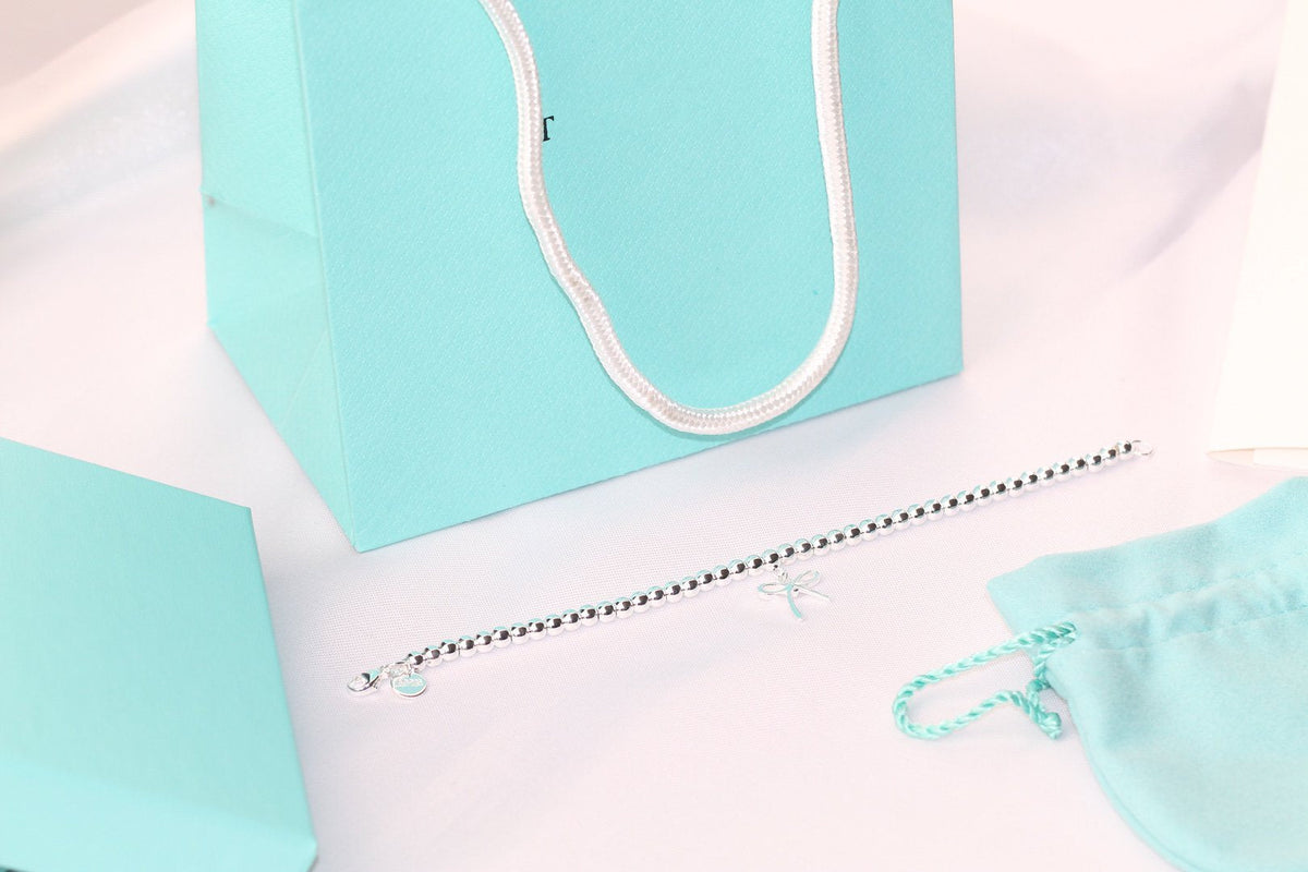 [Hevara Jewelry]STERLING SILVER BOW BEAD BRACELET