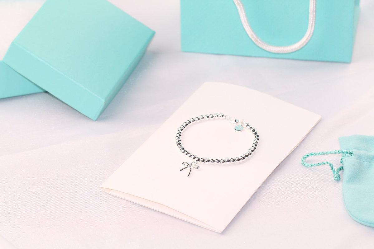 [Hevara Jewelry]STERLING SILVER BOW BEAD BRACELET