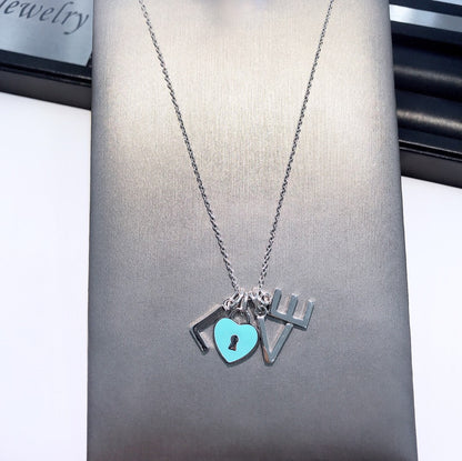 [Hevara Jewelry]COLLAR LOVE PLATA NECKLACE