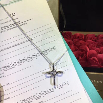 [Hevara Jewelry]CROSS NECKLACE STERLING SILVER MATERIAL