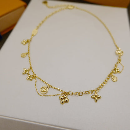 [⭐Hevara Jewelry]BLOOMING SUPPLE NECKLACE BRASS