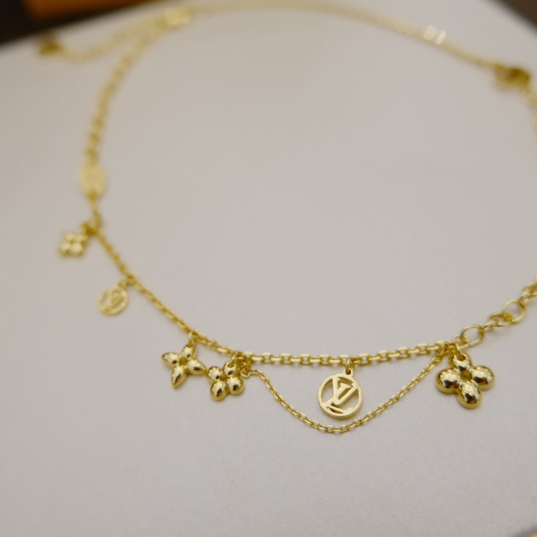 [⭐Hevara Jewelry]BLOOMING SUPPLE NECKLACE BRASS