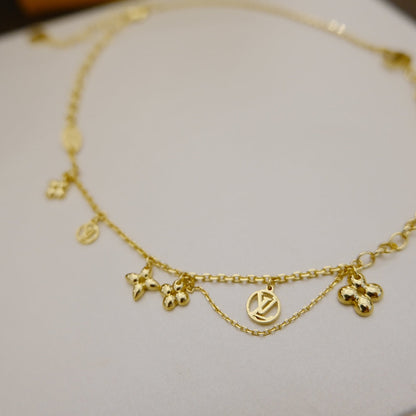 [⭐Hevara Jewelry]BLOOMING SUPPLE NECKLACE BRASS