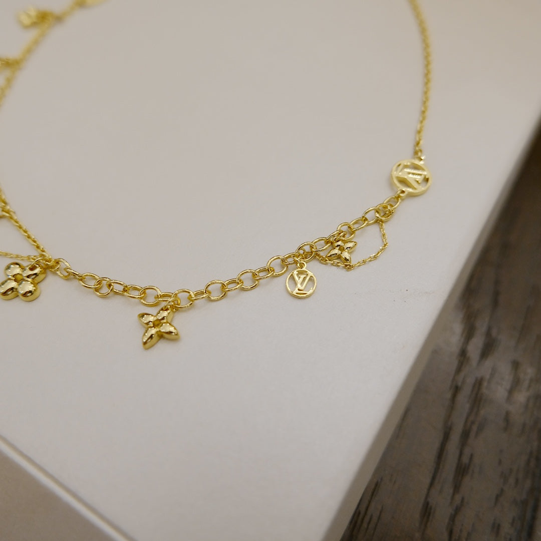 [⭐Hevara Jewelry]BLOOMING SUPPLE NECKLACE BRASS