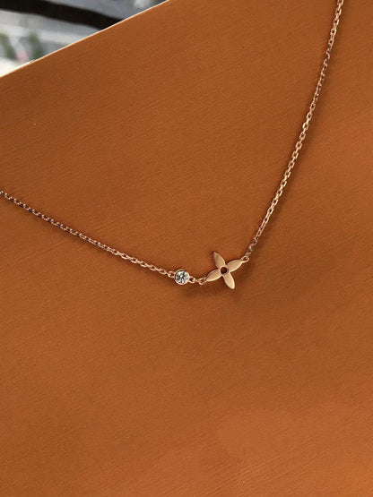 [⭐Hevara Jewelry]BLOSSOM PENDANT PINK GOLD AND DIAMOND