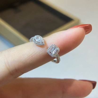 [⭐Hevara Jewelry]MY TWIN TOI & MOI SILVER DIAMOND RING