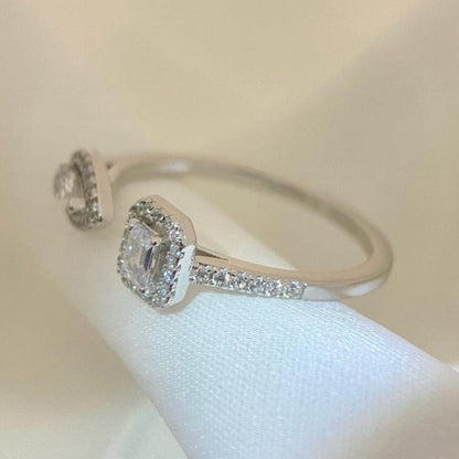 [⭐Hevara Jewelry]MY TWIN TOI & MOI SILVER DIAMOND RING