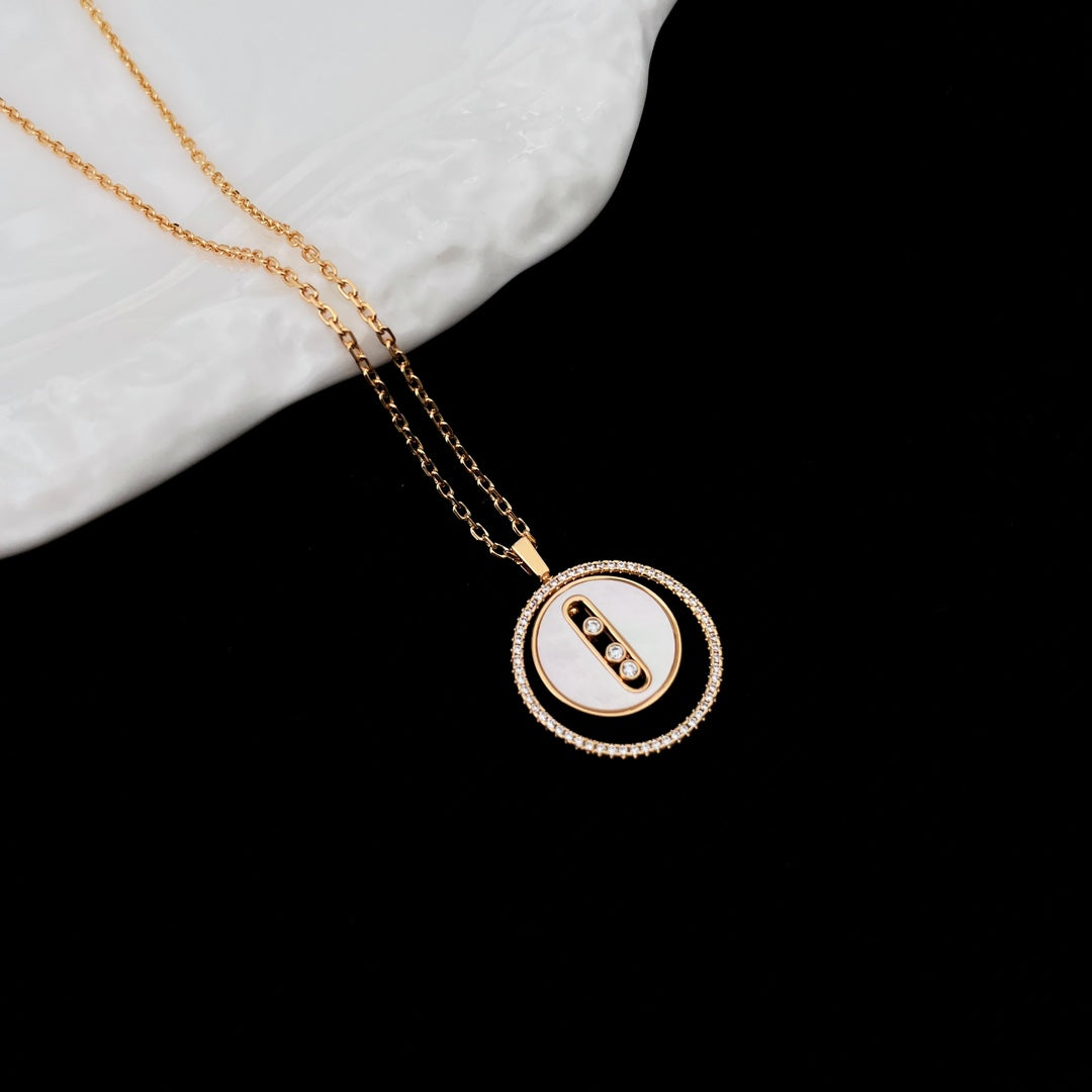 [⭐Hevara Jewelry]Demo MOVE MM NACRE BLANCHE DIAMOND NECKLACE