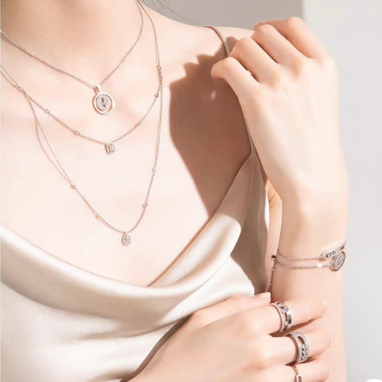 [⭐Hevara Jewelry]Demo MOVER PM PAVED NECKLACE
