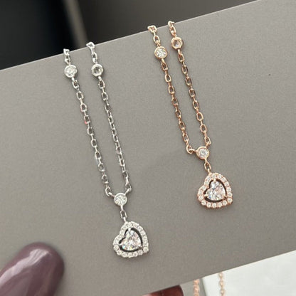 [⭐Hevara Jewelry]JOY HEART DIAMOND NECKLACE