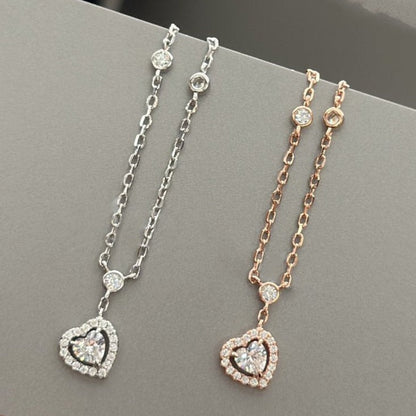 [⭐Hevara Jewelry]JOY HEART DIAMOND NECKLACE