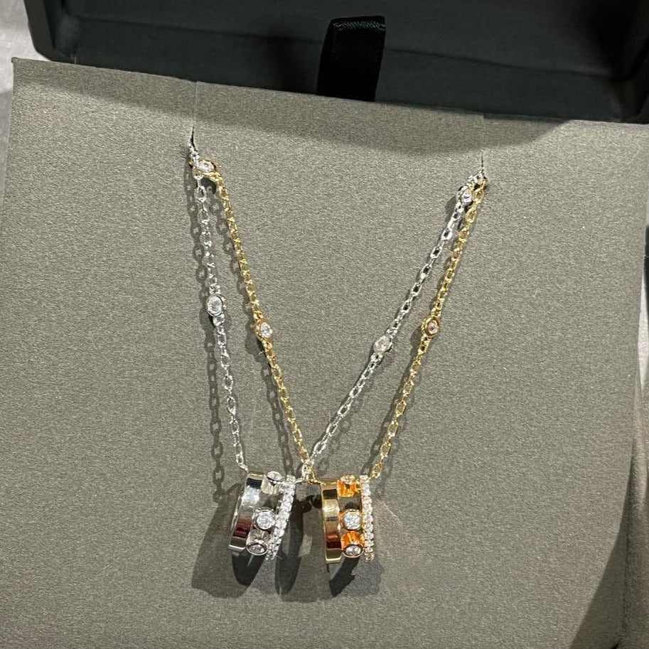 [⭐Hevara Jewelry]CHAIN MOVE ROMANE PEDAND NECKLACE
