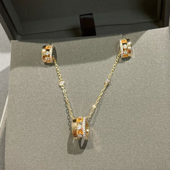 [⭐Hevara Jewelry]CHAIN MOVE ROMANE PEDAND NECKLACE