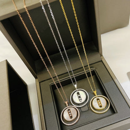 [⭐Hevara Jewelry]Demo MOVE MM NACRE BLANCHE DIAMOND NECKLACE