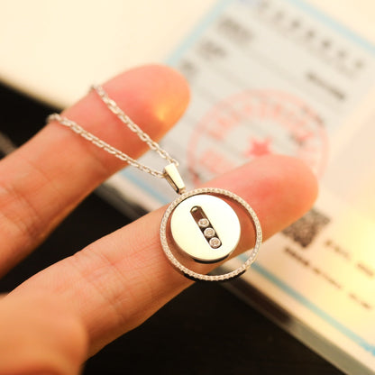 [⭐Hevara Jewelry]Demo MOVE MM SILVER DIAMOND NECKLACE