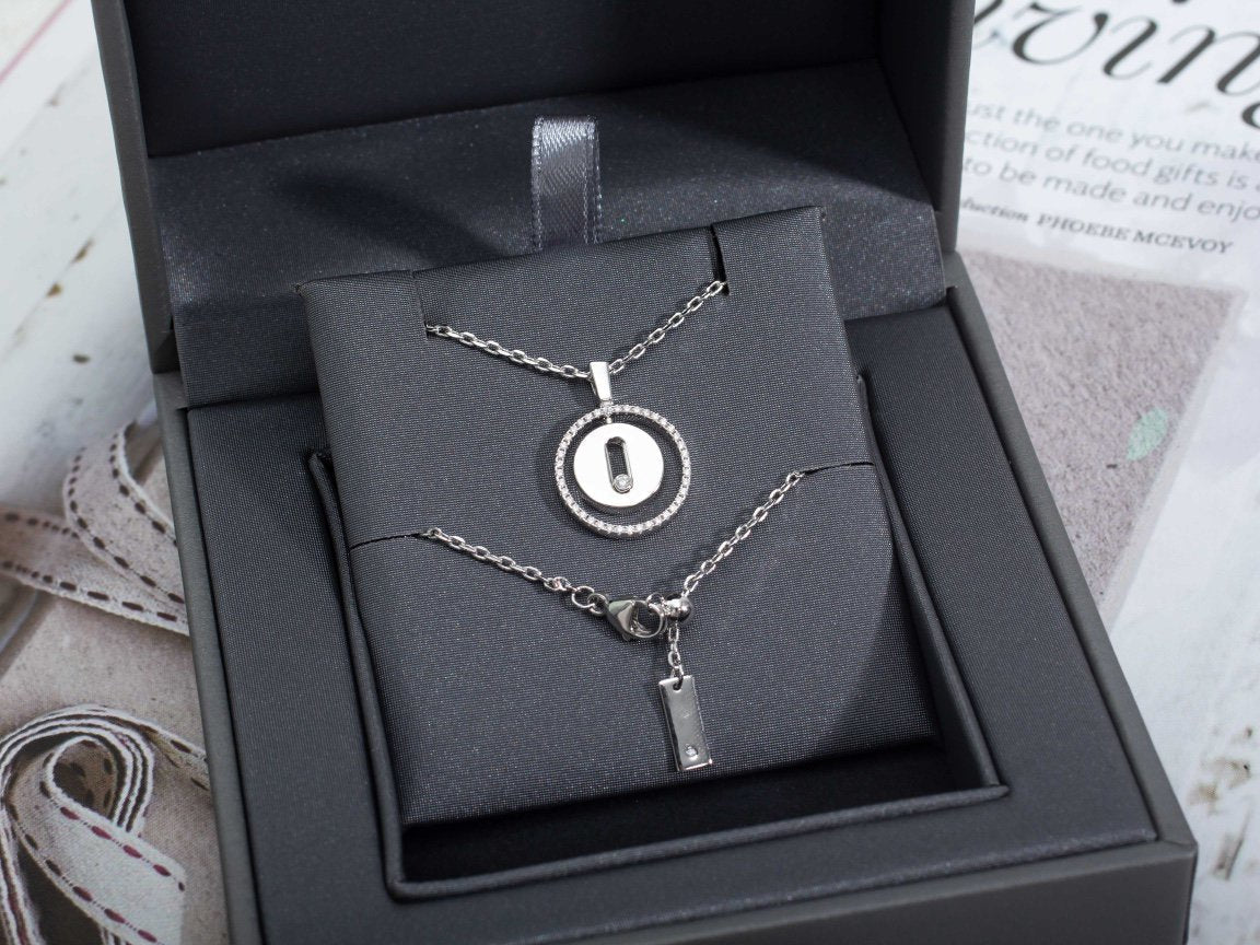 [⭐Hevara Jewelry]Demo MOVE PM NECKLACE SILVER DIAMOND