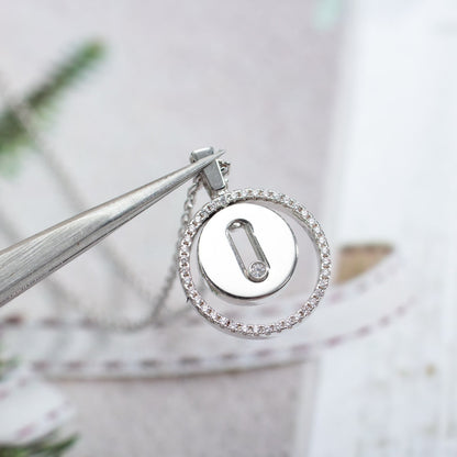 [⭐Hevara Jewelry]Demo MOVE PM NECKLACE SILVER DIAMOND