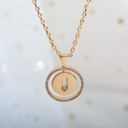 [⭐Hevara Jewelry]Demo MOVE PM NECKLACE PINK GOLD DIAMOND