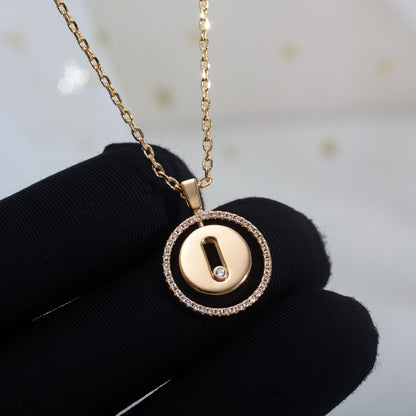 [⭐Hevara Jewelry]Demo MOVE PM NECKLACE PINK GOLD DIAMOND