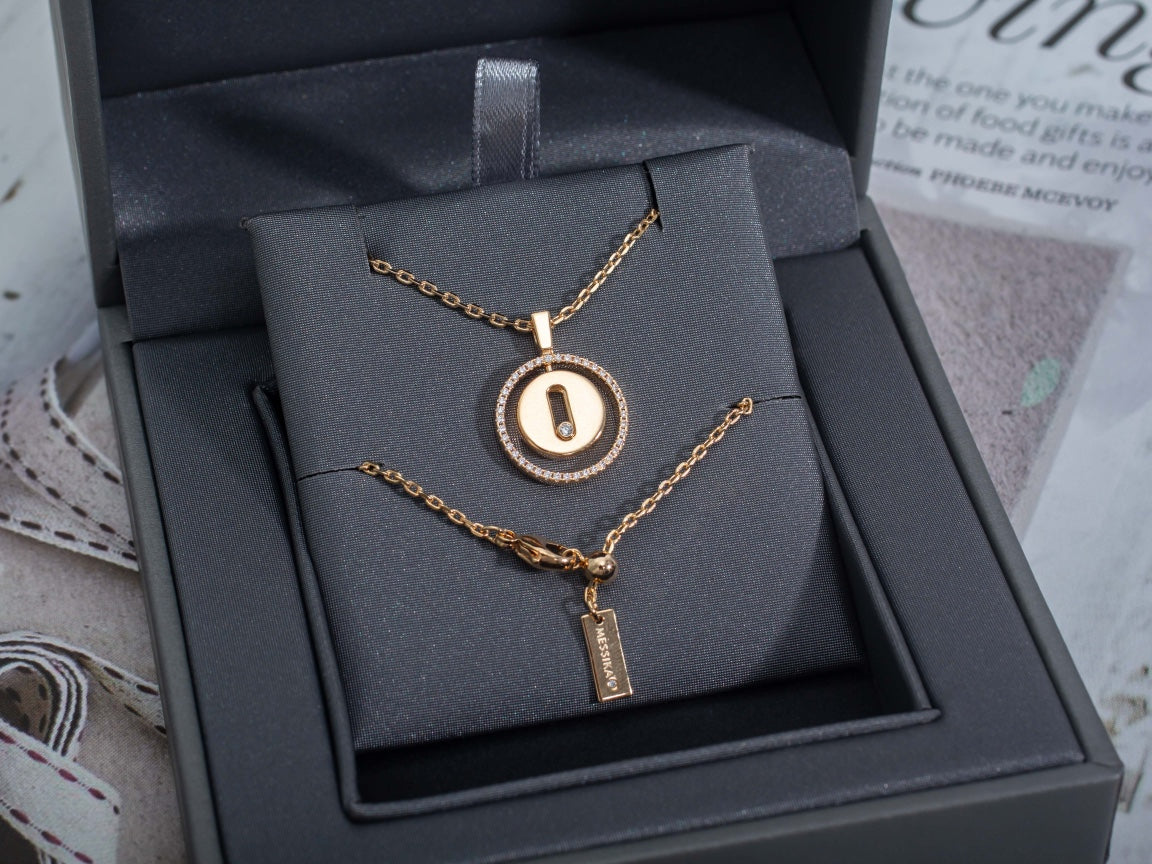 [⭐Hevara Jewelry]Demo MOVE PM NECKLACE PINK GOLD DIAMOND