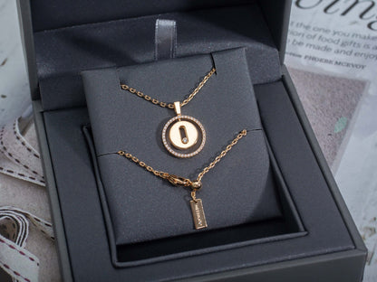 [⭐Hevara Jewelry]Demo MOVE PM NECKLACE PINK GOLD DIAMOND