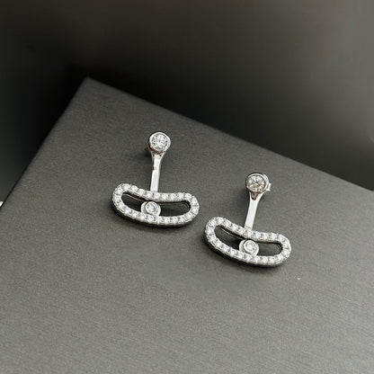 [⭐Hevara Jewelry]MOVE UNO SILVER DIAMOND EARRINGS