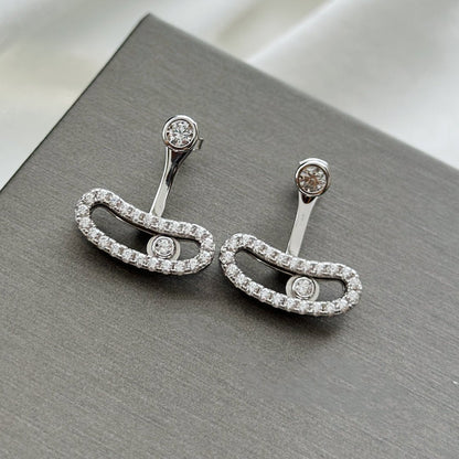 [⭐Hevara Jewelry]MOVE UNO SILVER DIAMOND EARRINGS