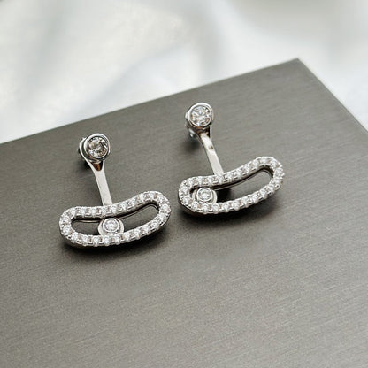 [⭐Hevara Jewelry]MOVE UNO SILVER DIAMOND EARRINGS