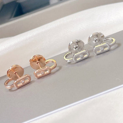 [⭐Hevara Jewelry]CREOLES MOVE UNO MINI 1 DIAMOND EARRINGS