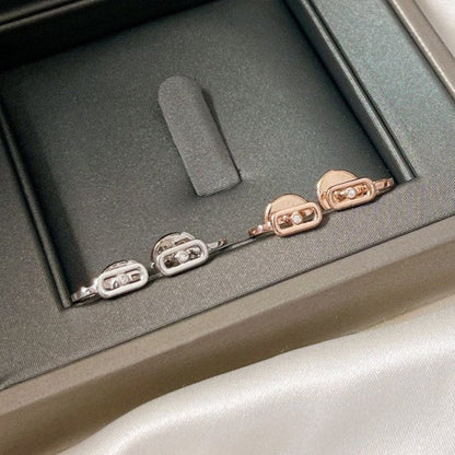 [⭐Hevara Jewelry]CREOLES MOVE UNO MINI 1 DIAMOND EARRINGS