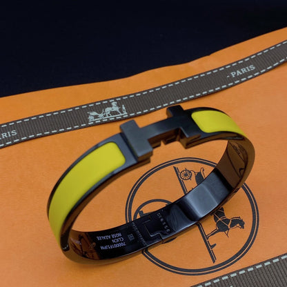 [⭐Hevara Jewelry]CLIC HM SO BLACK YELLOW BRACELET