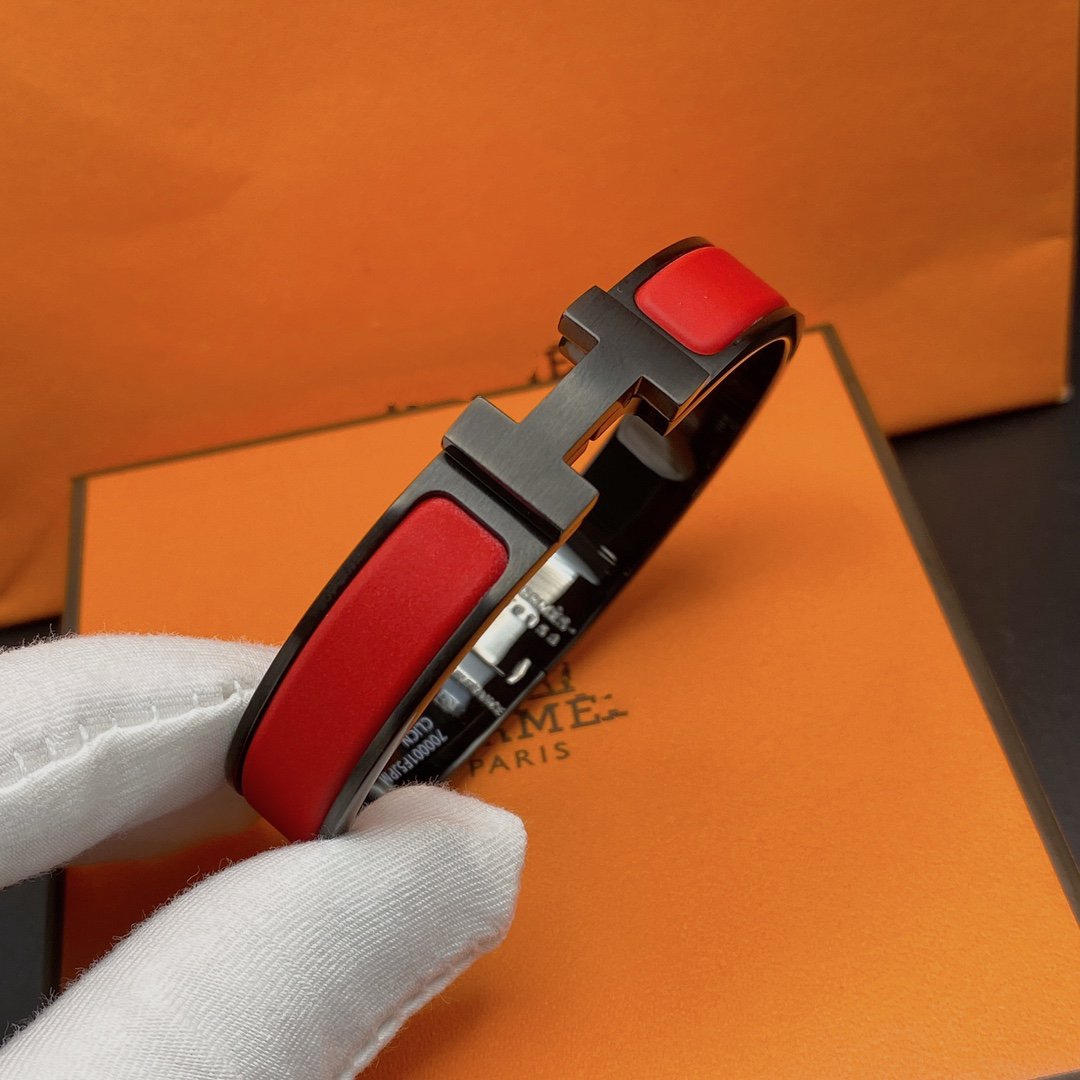 [⭐Hevara Jewelry]CLIC HM SO BLACK RED BRACELET