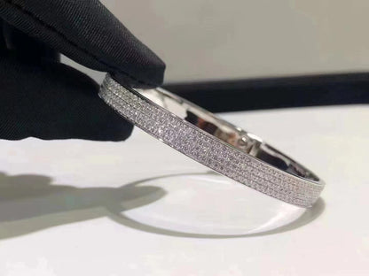 [⭐Hevara Jewelry]HM KELLY BRACELET IN SILVER AND FULL PAVE DIAMOND
