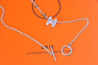 [⭐Hevara Jewelry]HM NECKLACE H LETTER OVAL SERIES