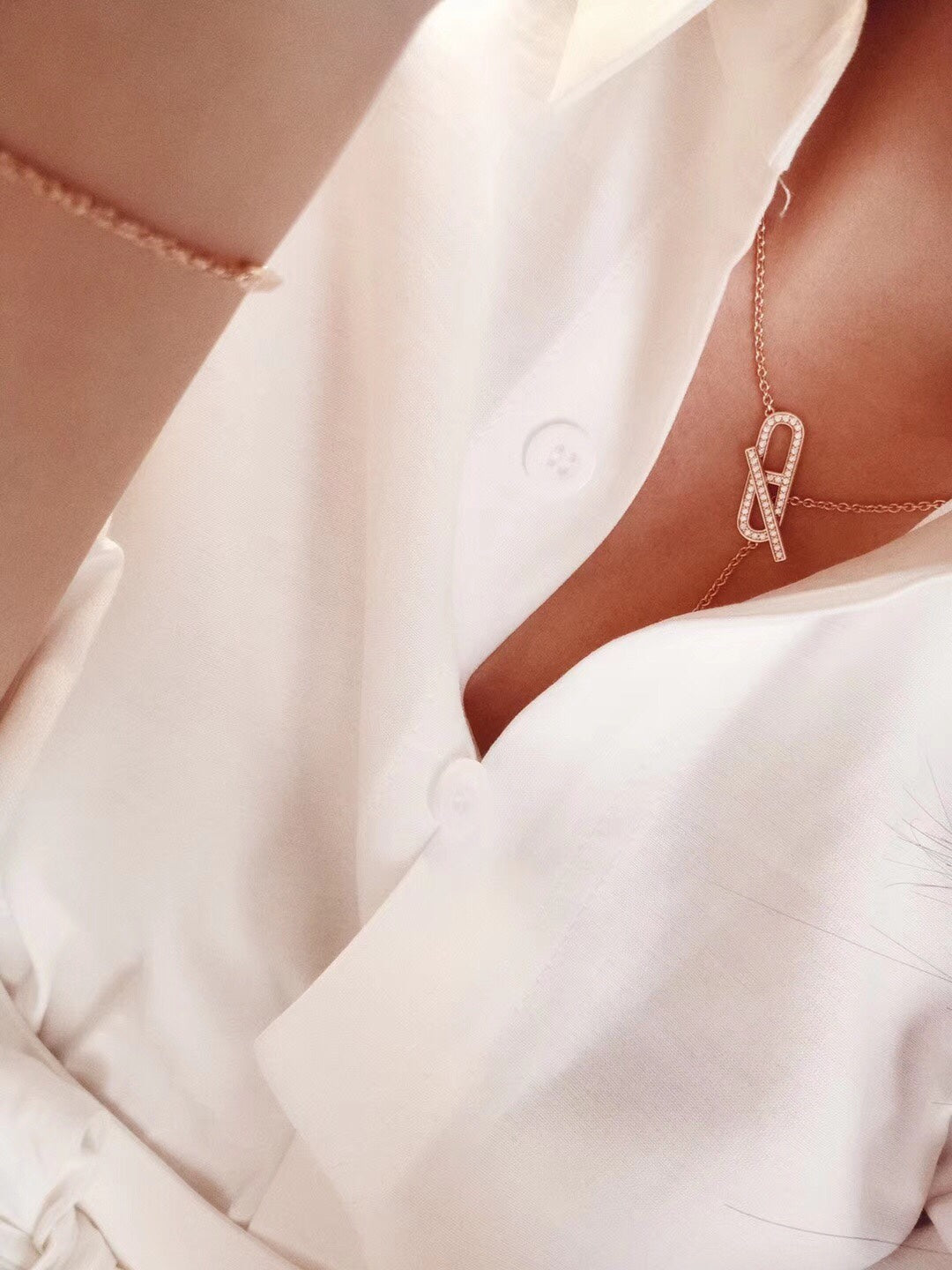 [⭐Hevara Jewelry]HM FIRE PIG NOSE NECKLACE TRENDY STREET