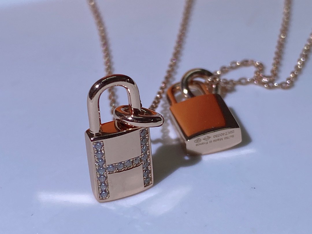 [⭐Hevara Jewelry]HM ADVANCED NICHE LOCK HEAD NECKLACE DIAMONDS