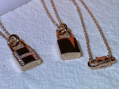 [⭐Hevara Jewelry]HM ADVANCED NICHE LOCK HEAD NECKLACE DIAMONDS
