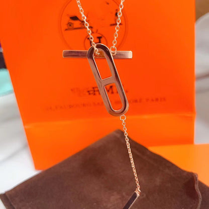 [⭐Hevara Jewelry]HM NECKLACE PLATINUM ROSE GOLD DIAMOND