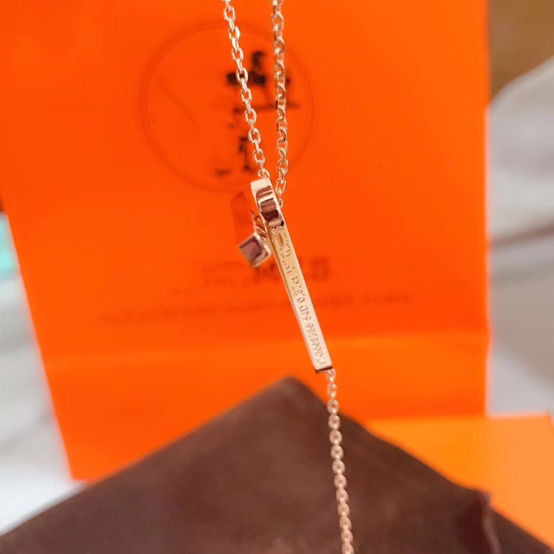 [⭐Hevara Jewelry]HM NECKLACE PLATINUM ROSE GOLD DIAMOND