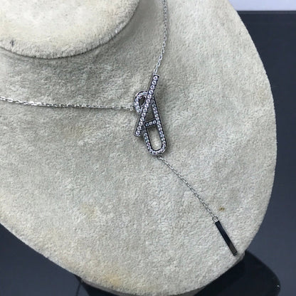 [⭐Hevara Jewelry]HM NECKLACE PLATINUM ROSE GOLD DIAMOND