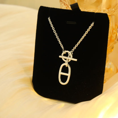 [⭐Hevara Jewelry]HM CHAINE D'ANCRE PENDANT NECKLACE STERLING SILVER