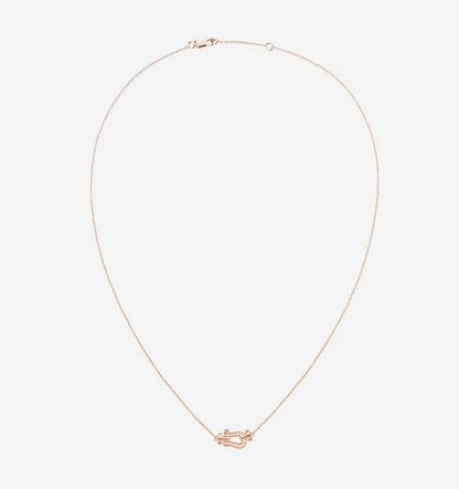 [⭐Hevara Jewelry]FORCE 10 DIAMOND PINK GOLD NECKLACE MINI MODEL