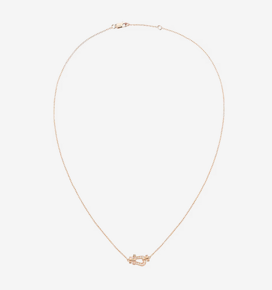 [⭐Hevara Jewelry]FORCE 10 DIAMOND PINK GOLD NECKLACE MINI MODEL