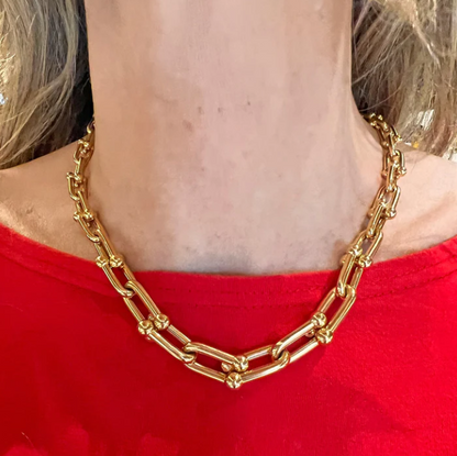 [Hevara Jewelry]HARDWEAR PINK GOLD CHOKER